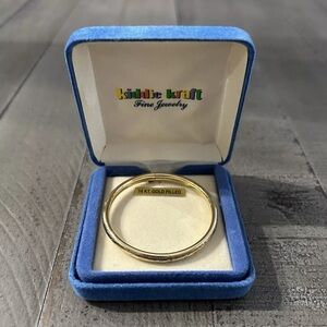 Vintage Childs Engraved Kiddie Kraft 1/20 14KT GF Hinged Bangle Bracelet
